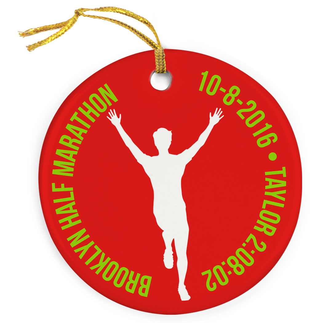 running porcelain ornament custom running logo gone for #27308