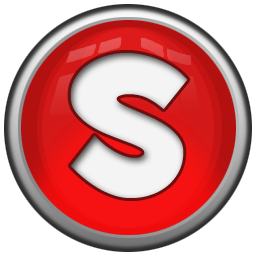 plain letter s emblem on red icon png #846