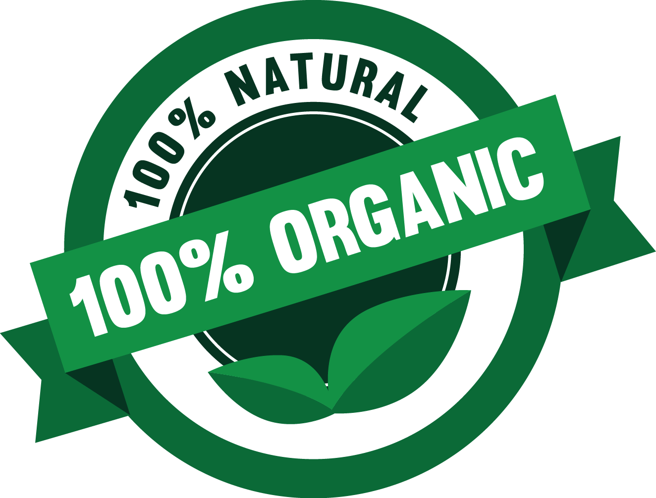 100% Organic natural logo png 41043