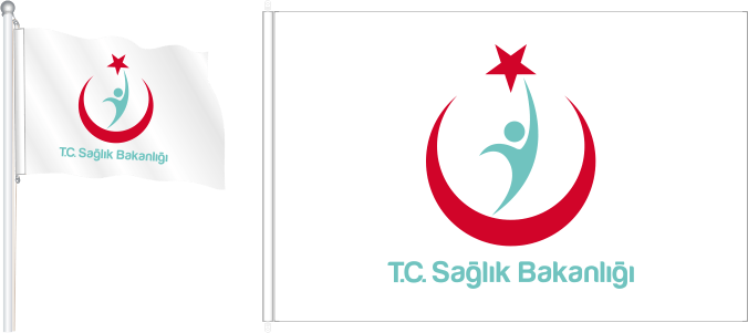 sağlık bakanlığı logosu bayrak, flama #41032