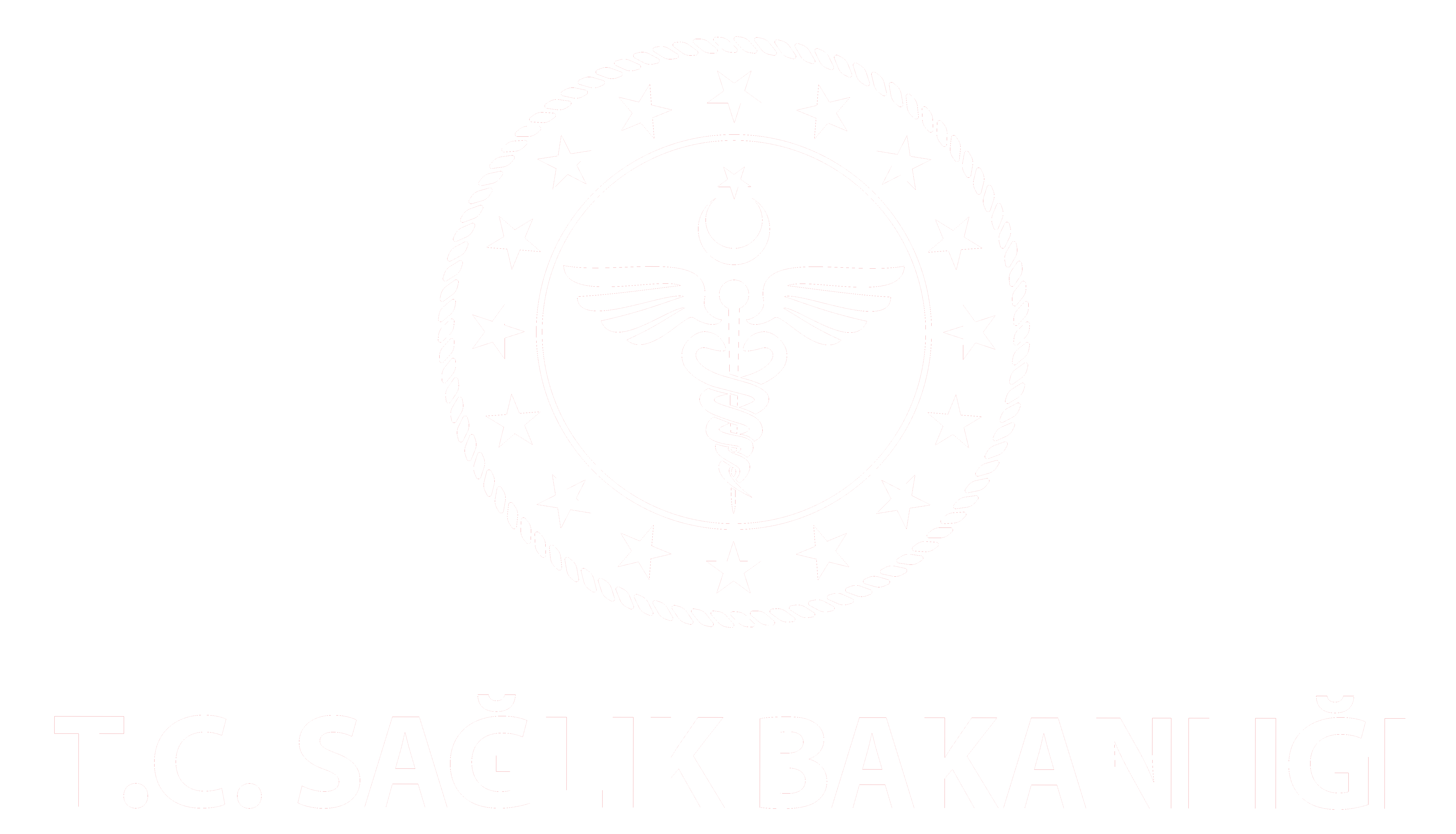 Yüksek kalite, Türkiye Cumhuriyeti Sağlık Bakanlığı beyaz logo #41036