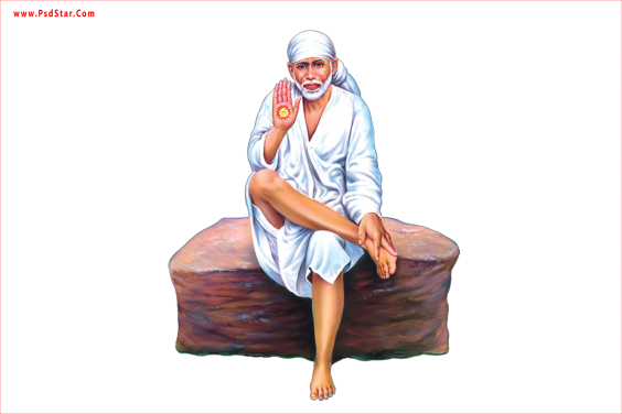 sai baba full sitting photo high resolution #38417