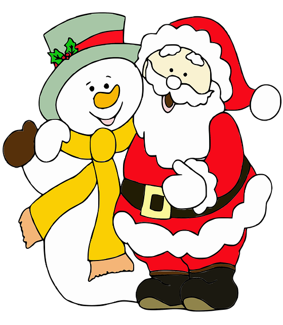 santa claus snowman merry image pixabay #12630