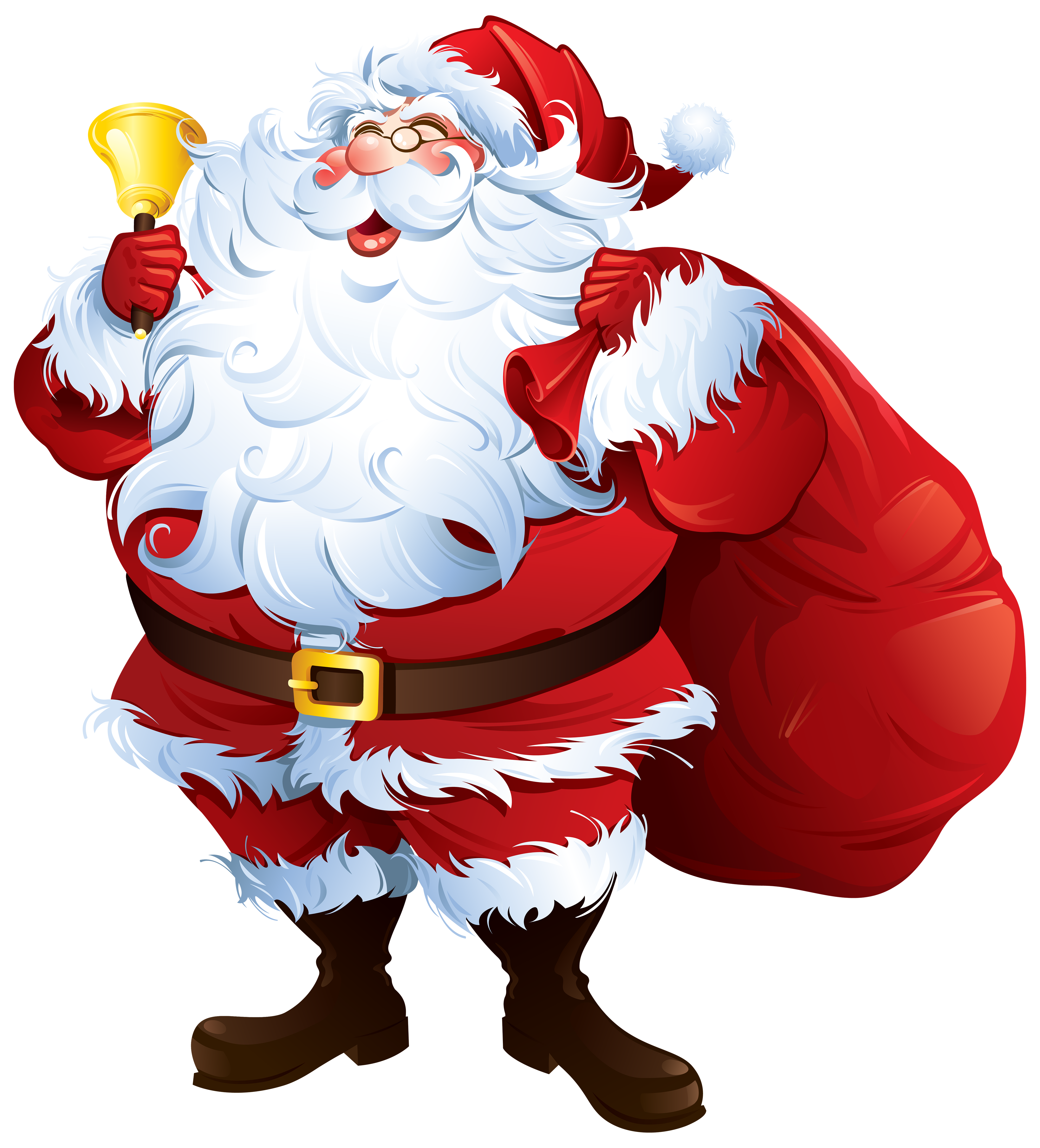 santa claus with bell and bag png clipart best web clipart #12503