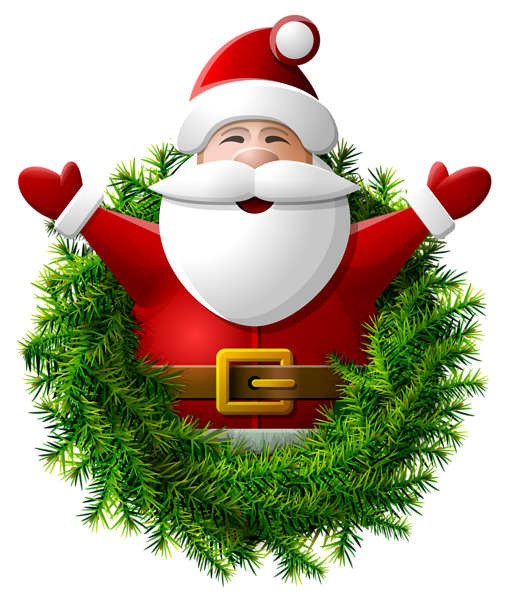 santa claus wreath png clipart image gallery #12517