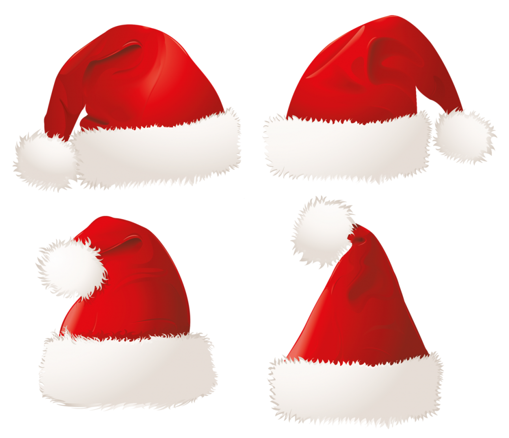 santa hat, xmas santa claus hat png transparent background #17347