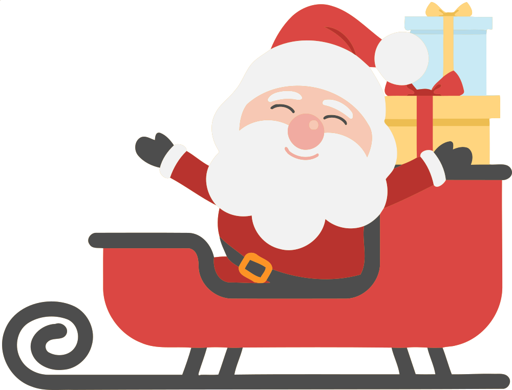 santa sleigh, onlinelabels clip art santa and sleigh 30482