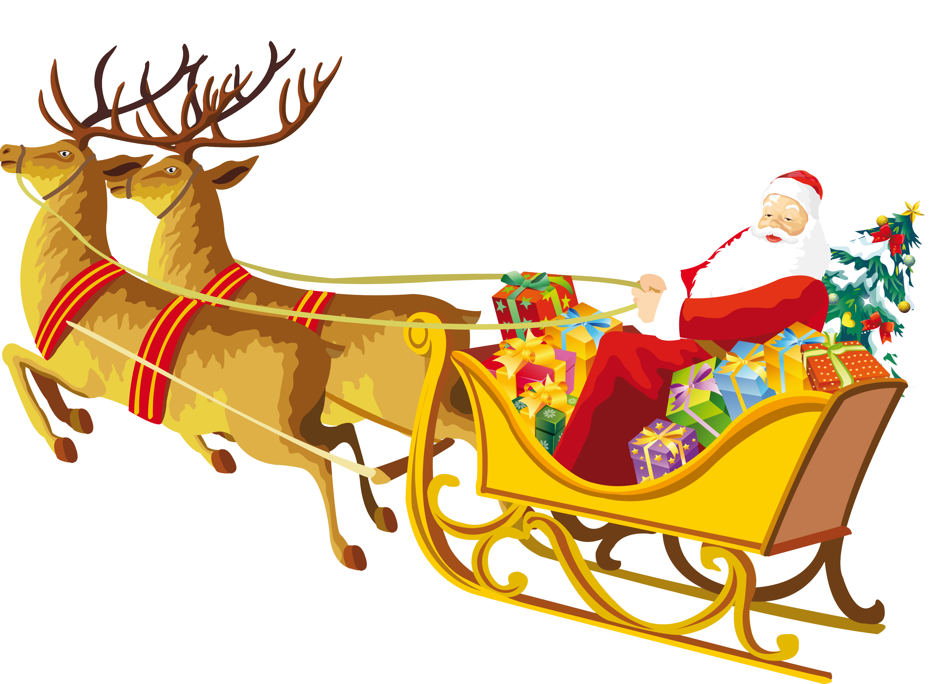 Santa Sleigh PNG Pictures, Santa Sleigh Clipart Free Download