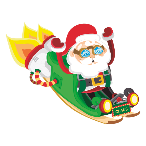 santa sleigh, santa claus rocket sleigh transparent png svg vector 30515