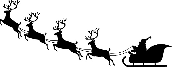 Clipart sleigh silhouette download clip art 32804