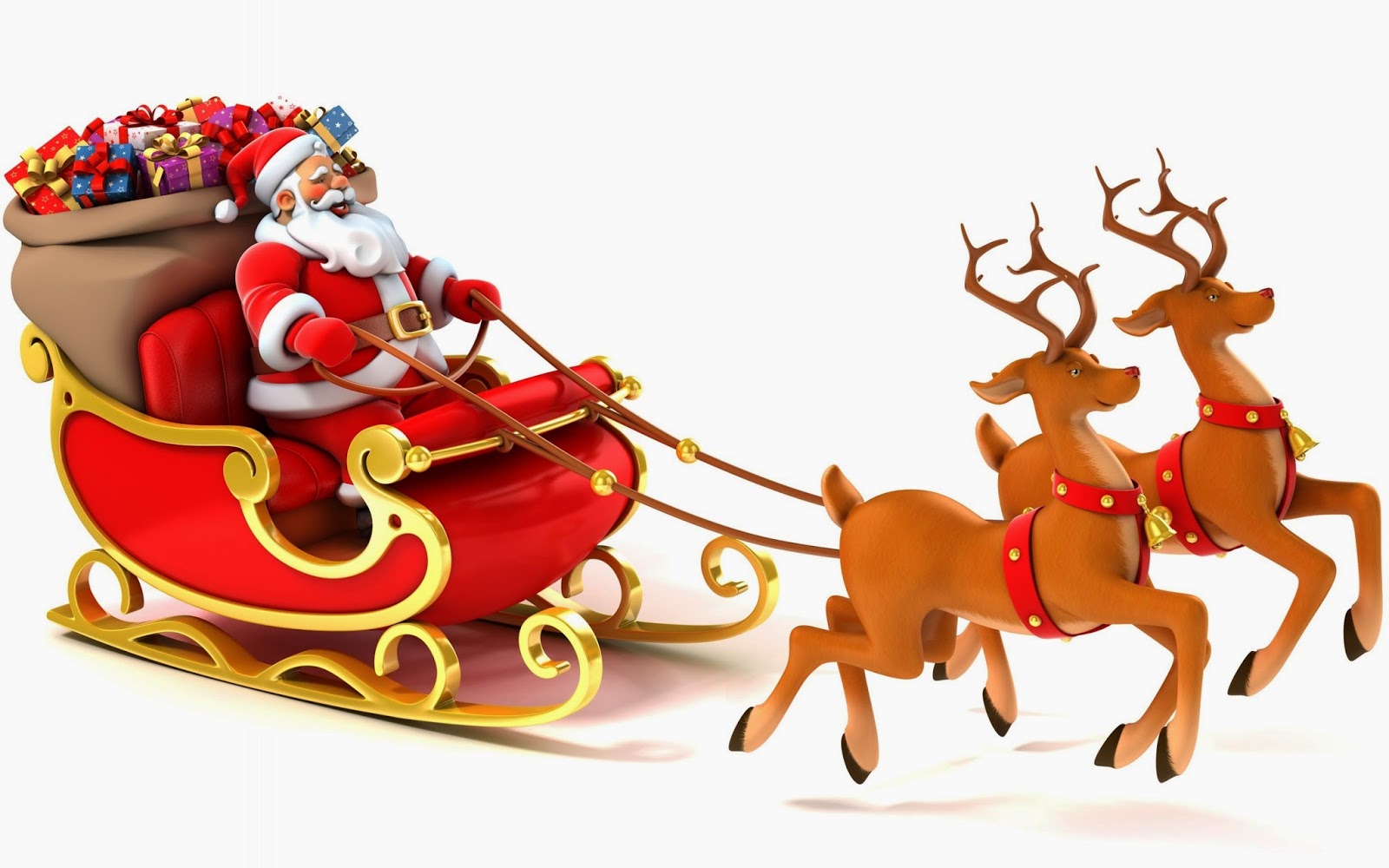 christmas santa claus sleigh