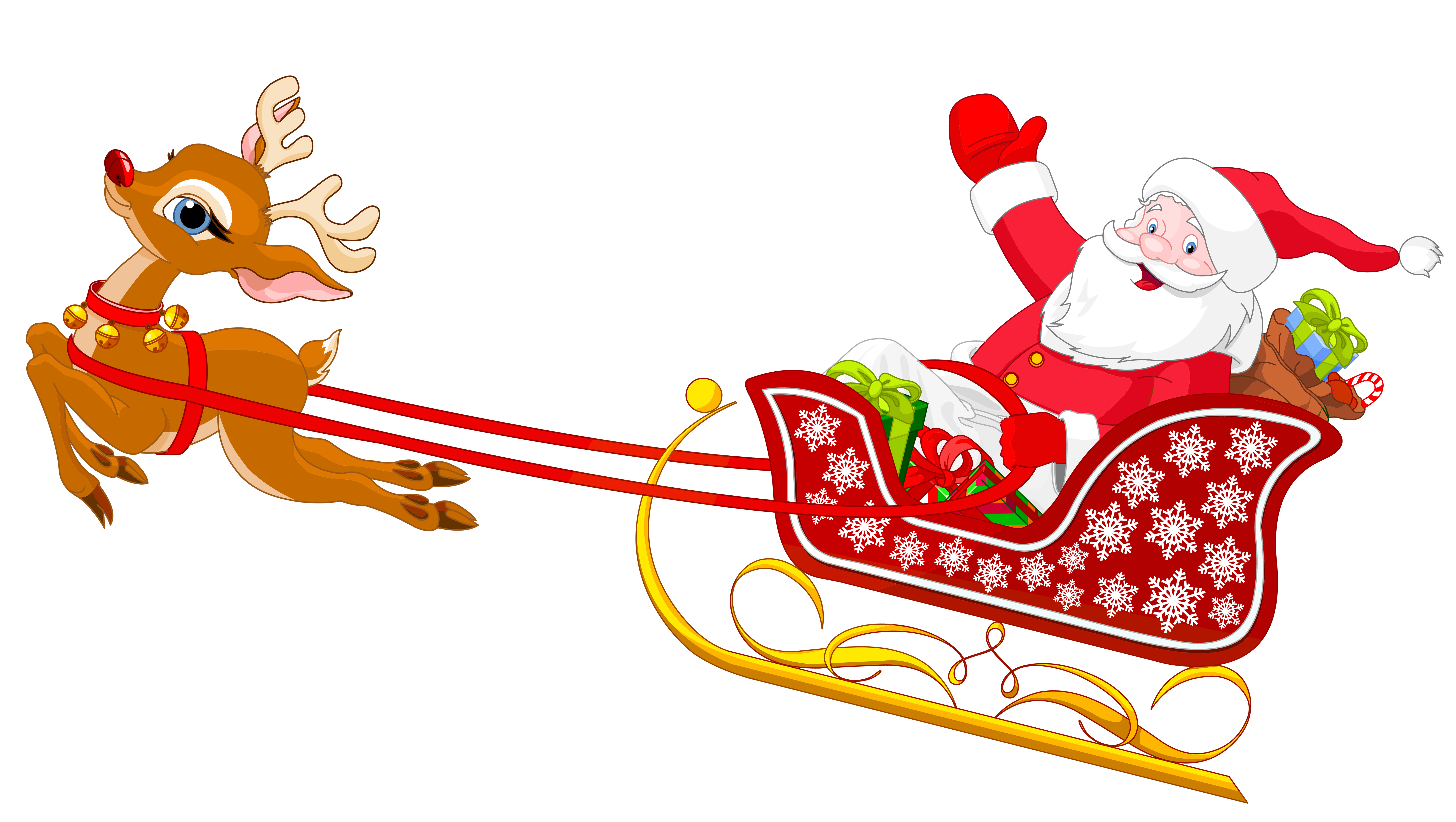 santa claus sleigh clipart drawings 32802