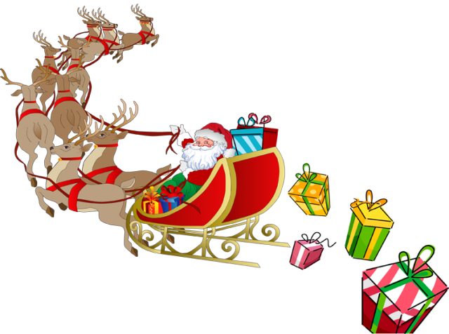santa sleigh clipart clipart suggest #32800