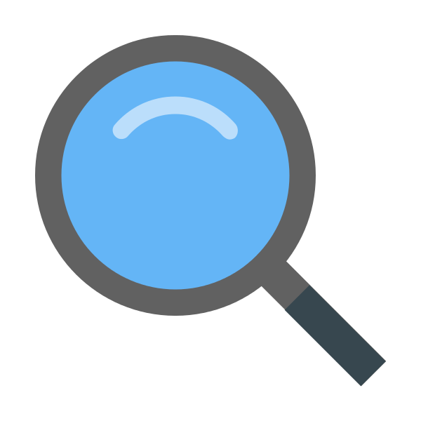 flat blue search icon #26243