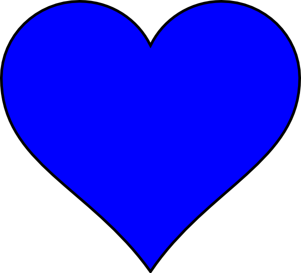 blue heart shape clip art clkerm vector clip art #27542