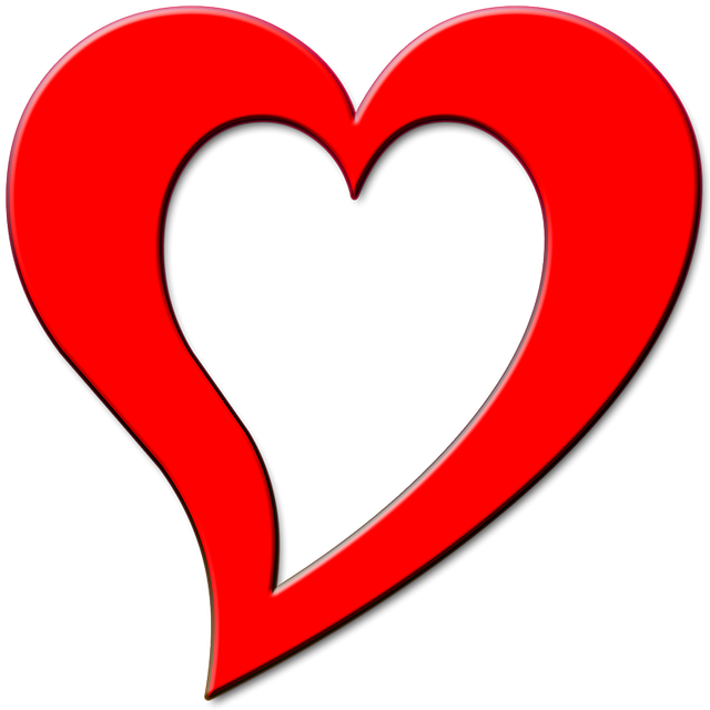 heart shape, red heart outline image pixabay #27554