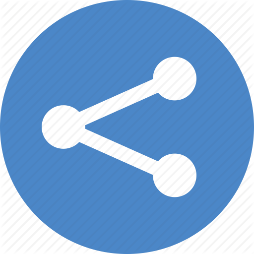 android blue circle network share sharing social icon #23621