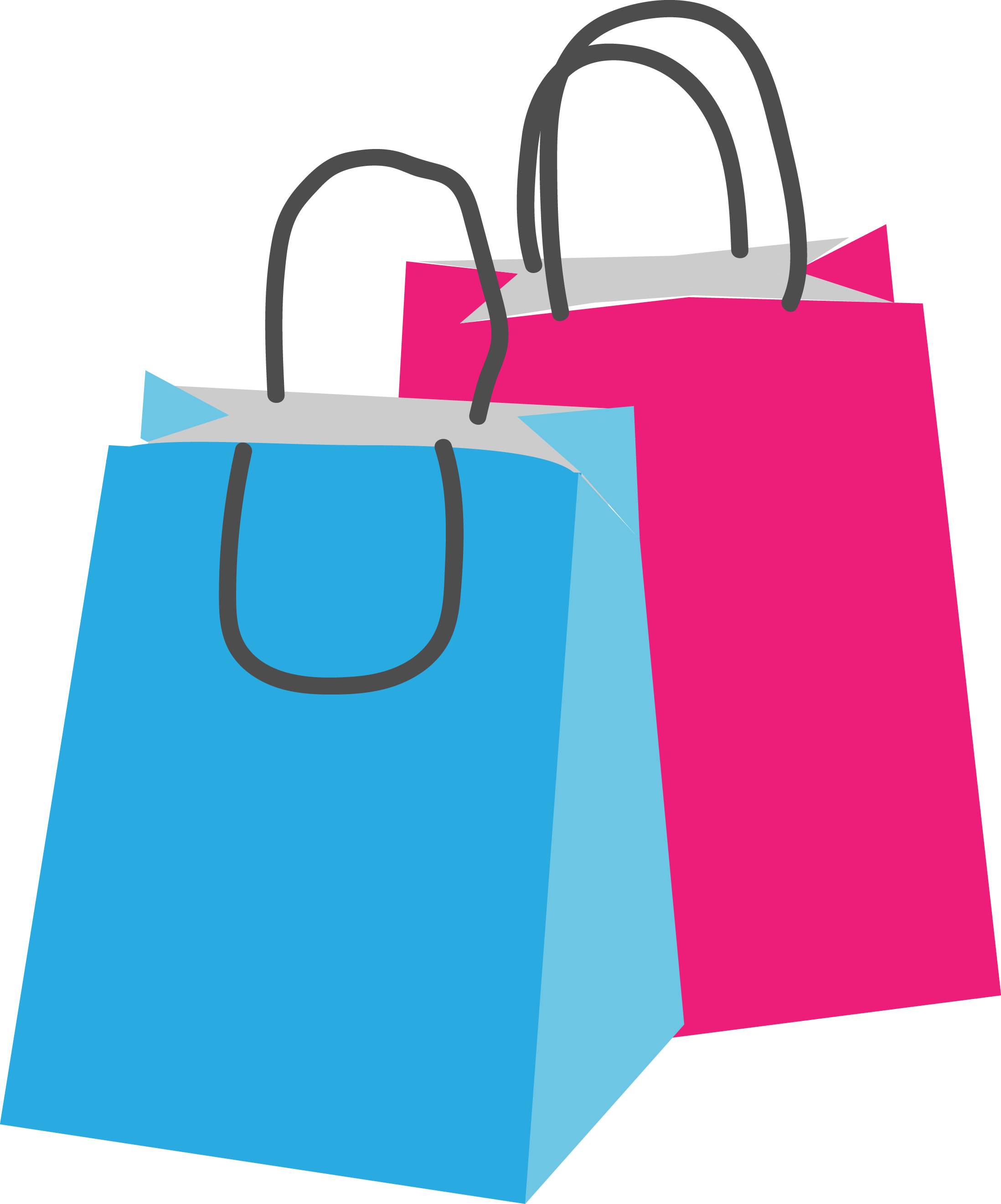 Pink Shopping Bags PNG Transparent Images Free Download, Vector Files