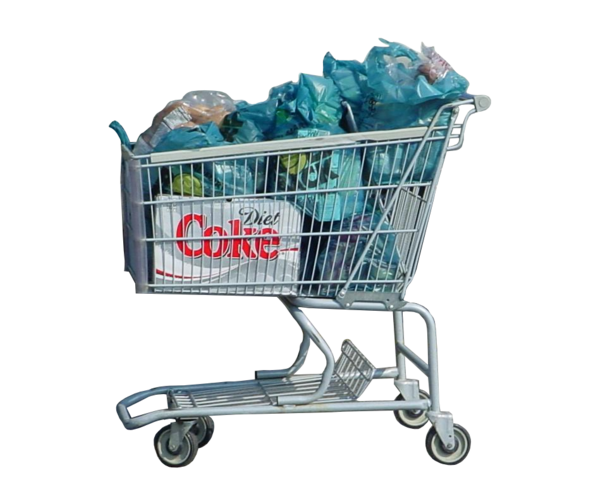 shopping cart with bags png #20368