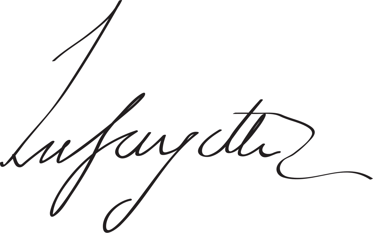 marquis de la fayette signature #40146