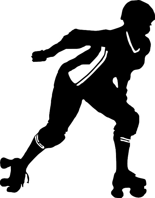 skate, girl roller silhouette vector graphic pixabay #25882