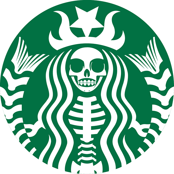 Skeleton Starbucks Logo Png #1691