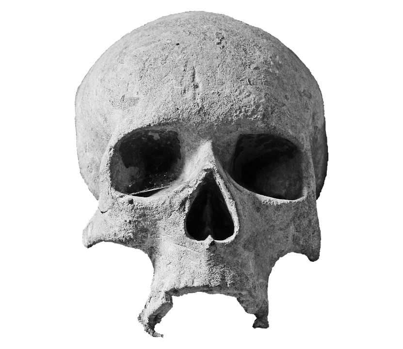 skull stone head photo pixabay #13735