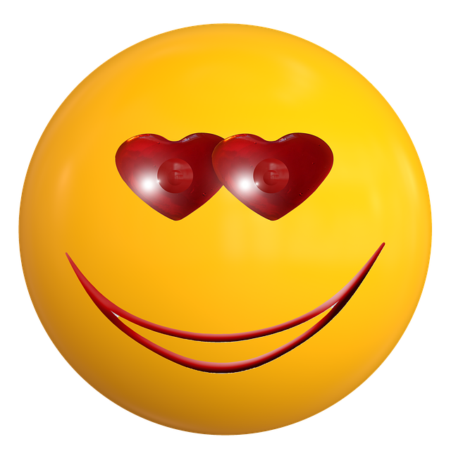 illustration smile emoticon love ball face #17301