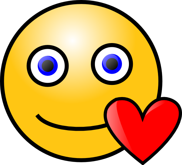 love heart smiley clip art clkerm vector clip art 9890