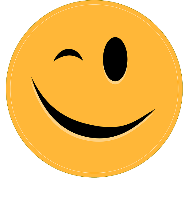 smiley wink emoticon vector graphic pixabay 9883