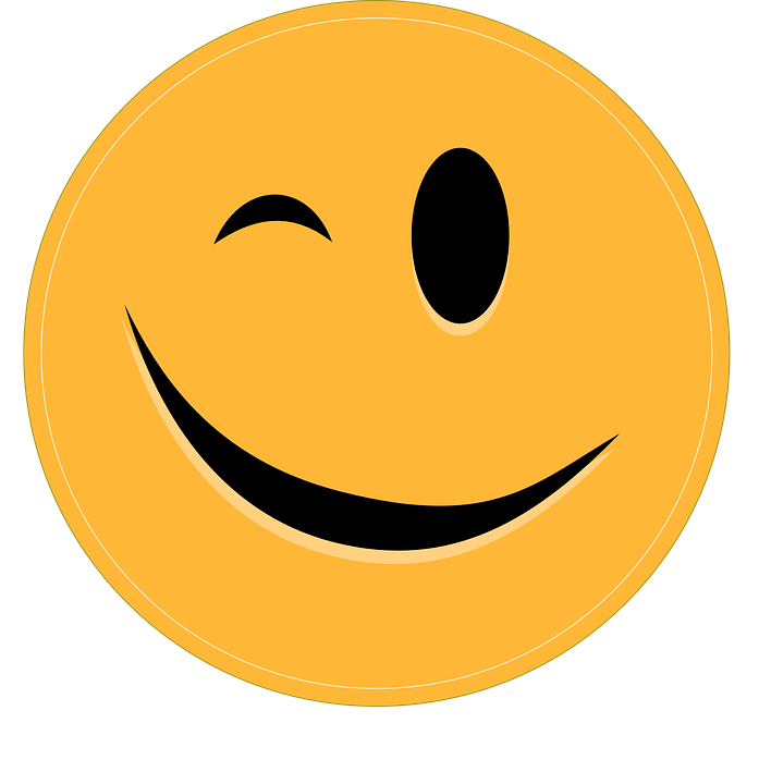 smiley wink emoticon vector graphic pixabay #9888