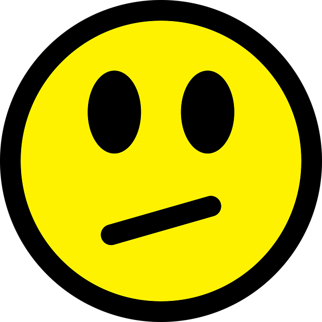 vector graphic smiley emoticon undecided unsure #9908