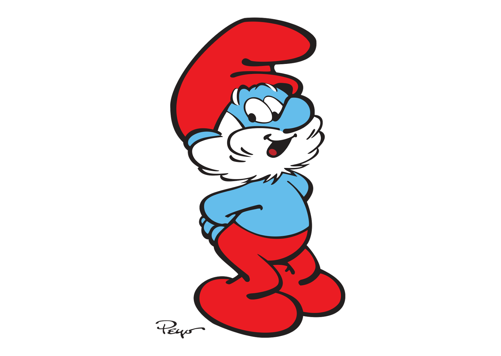 papa smurf logo vector format cdr eps svg pdf png #22584