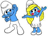 smurf, image clumsy and smurfette smurfs fanon wiki 22613