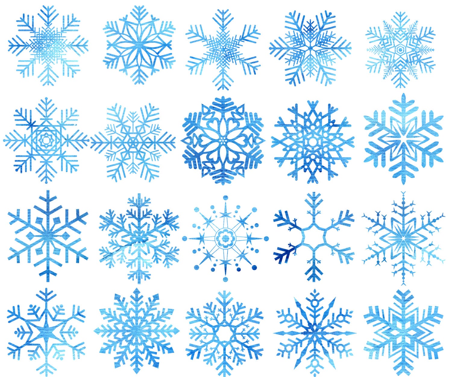 snow watercolor snowflakes clipart christmas clip art #32971