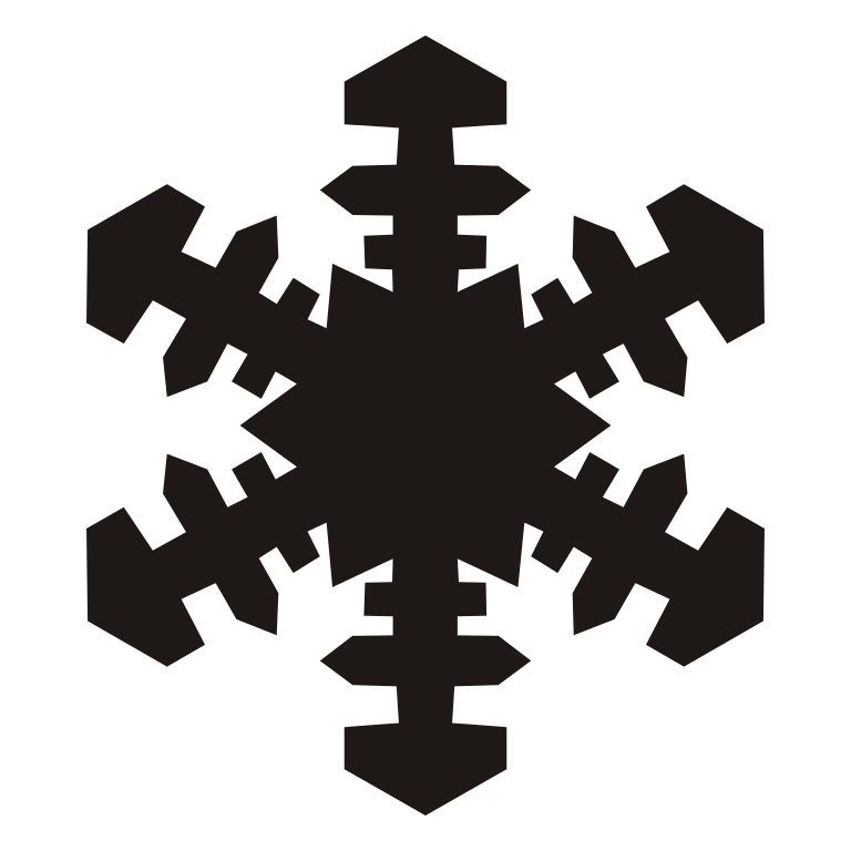 black snowflake icon download #10509