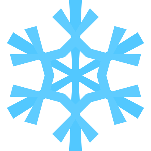 snowflake icon christmas flat color iconset icons #10496