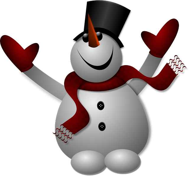 vector graphic snowman noel chapeau christmas #23896