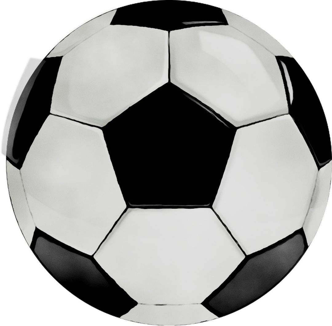 Soccer Ball Black and White Pattern PNG Clipart