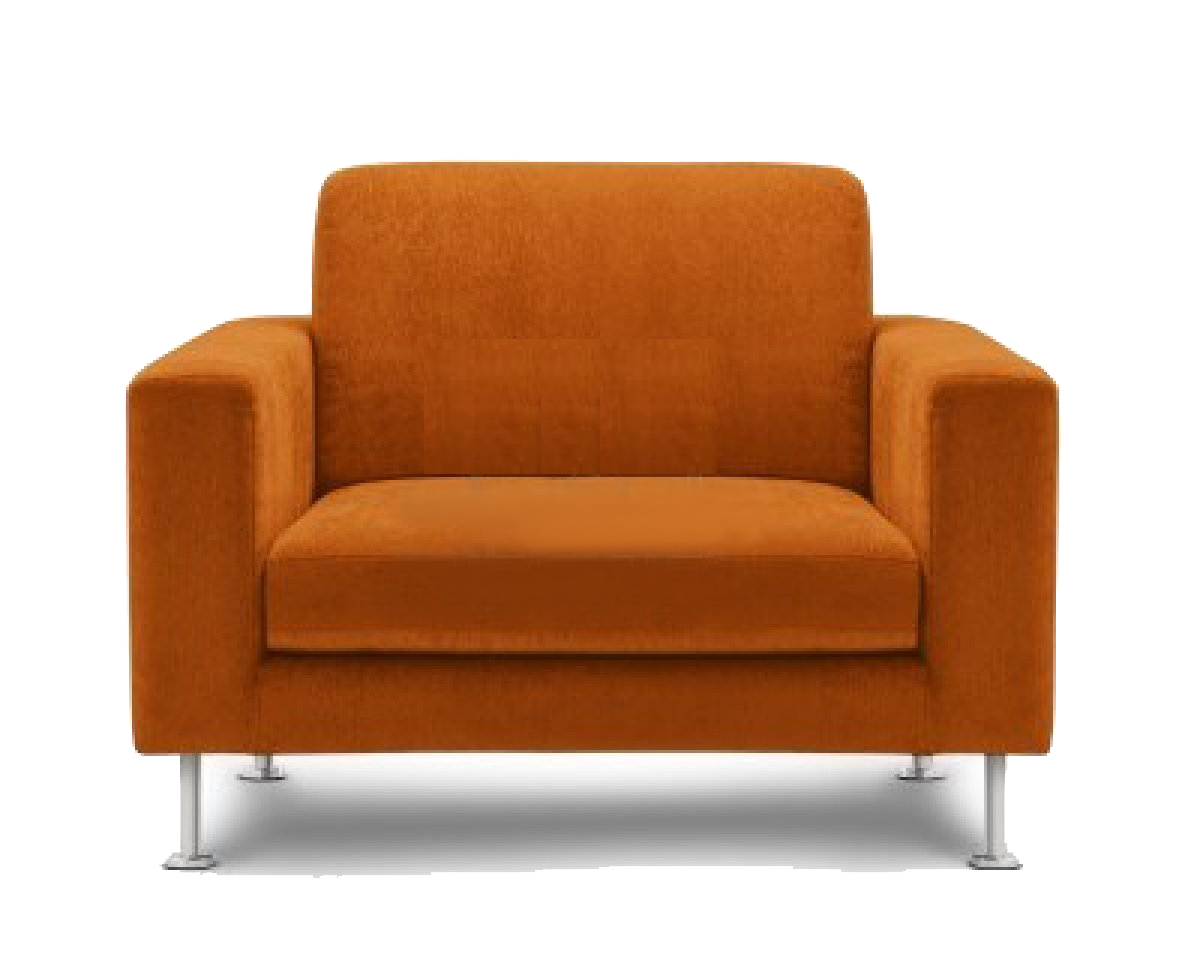 sofa single orange png #14564