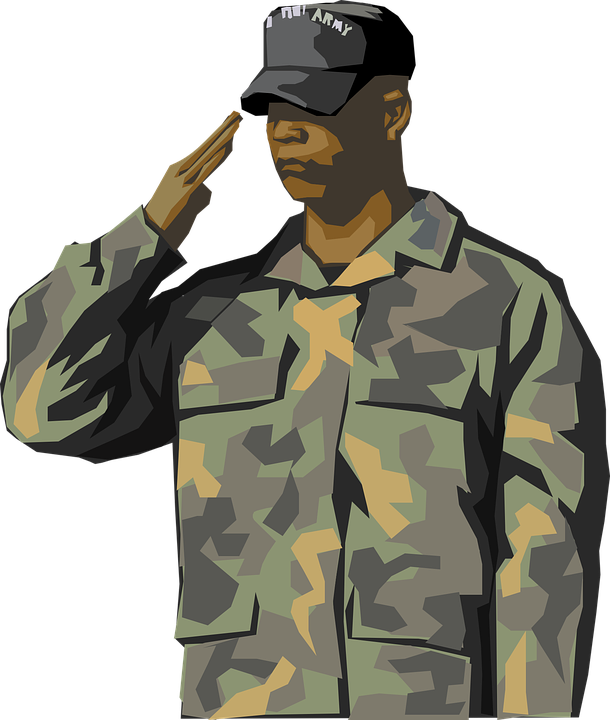 soldier saluting salute vector graphic pixabay #20183