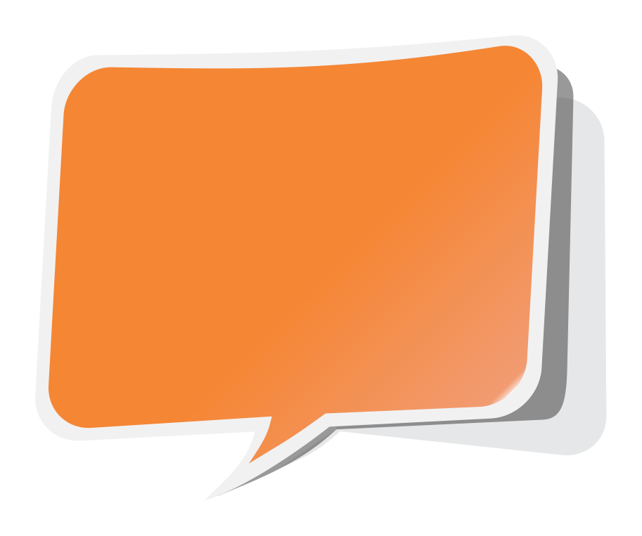 orange speech bubble clipart with transparent background #30861