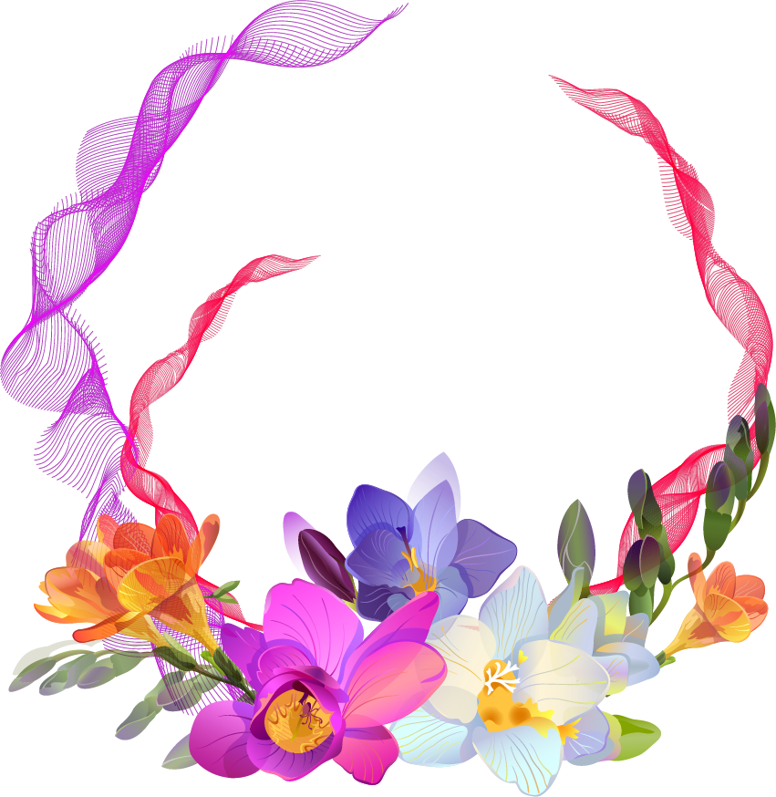 spring floral crown png #41533