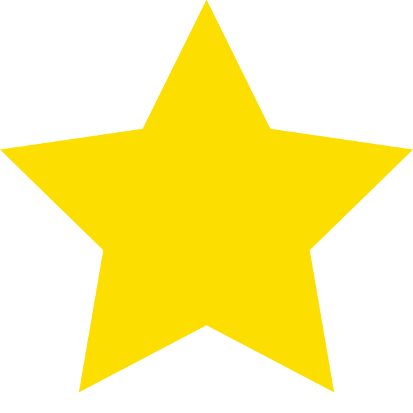 yellow star image transparent #9441