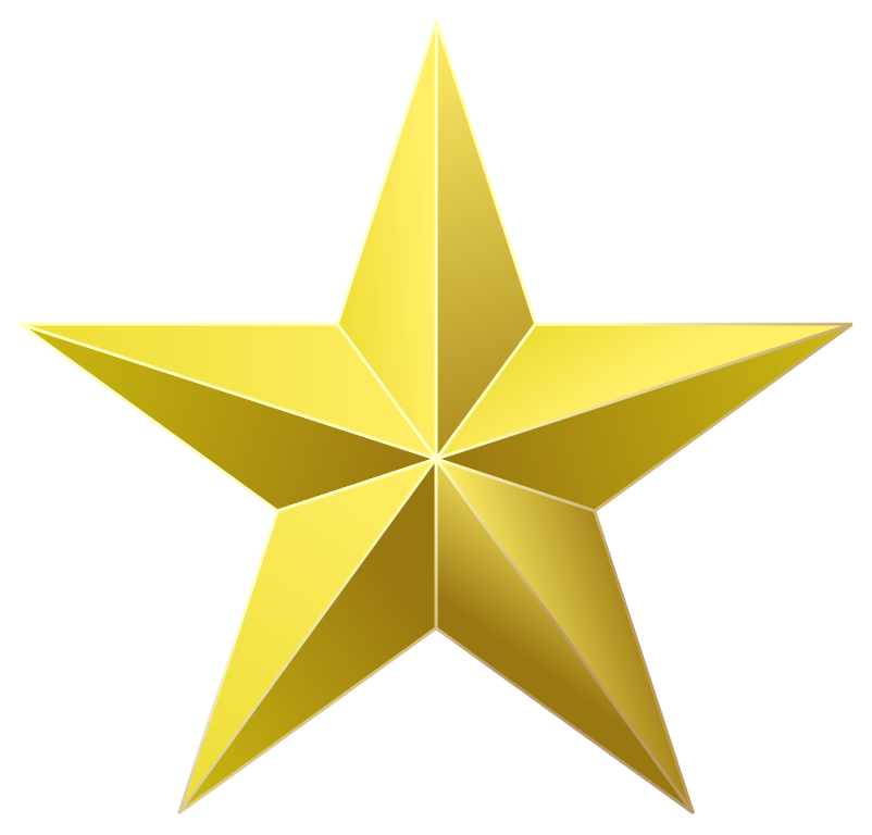 transparent golden star png #9460