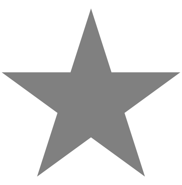 star empty grey transparent background #9436