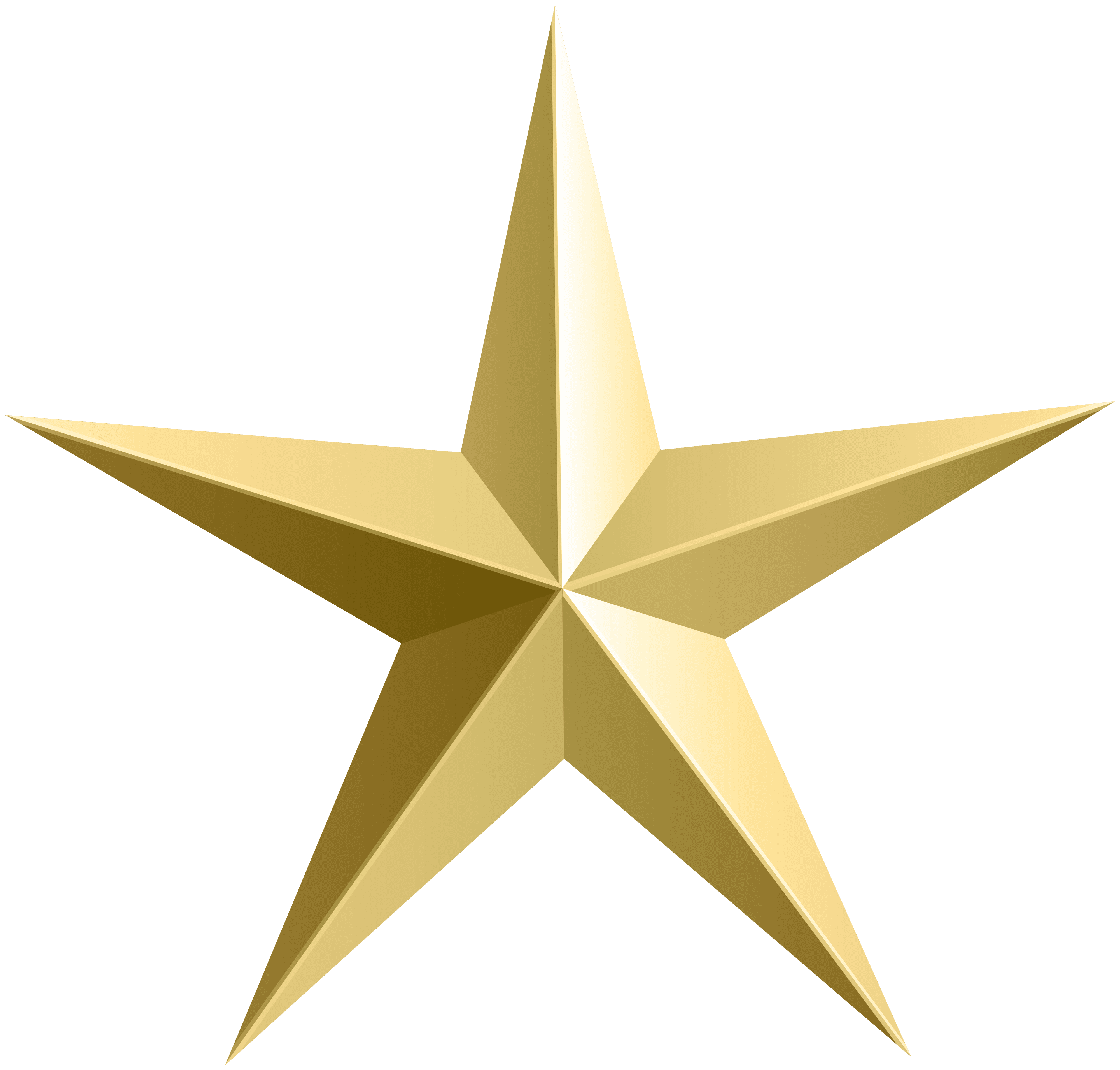 gold star transparent png clip art #9450