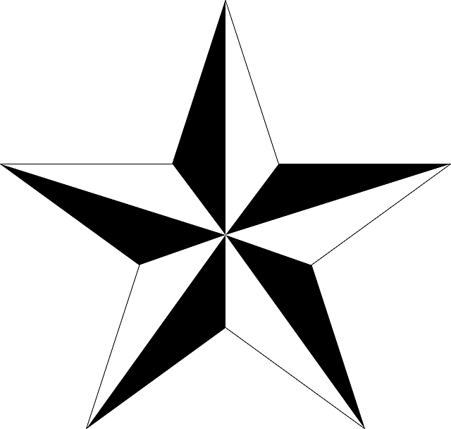 vector graphic pentagram polygon shape star #8709