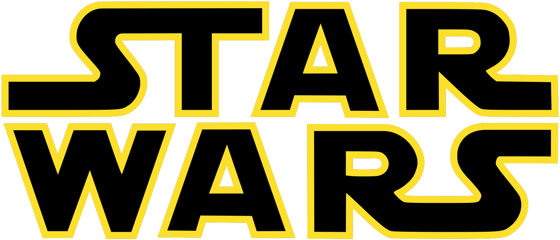 Star wars logo PNG transparent image download, size: 1600x738px