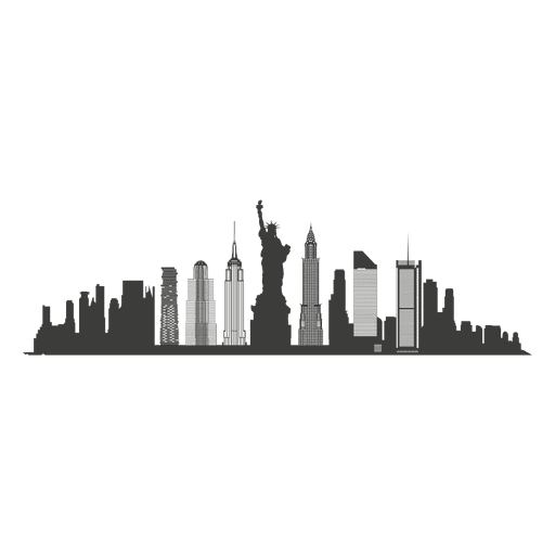 new york skyline silhouette transparent png #21315